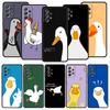 Handyhülle für Samsung Galaxy A13 A15 A17 A07 A21S A22 A23 A25 A31 A73 A32 A52 A52S A41 5G Weiche TPU-Schale Niedliche Gans Ente Spiel