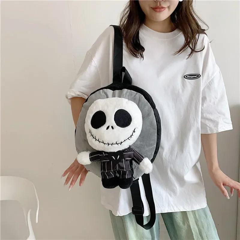 Jack Skellington Plysch ryggsäck för barn The Nightmare Before Christmas Tecknad dockväska Barn Halloween Godis Ryggsäck Presenter