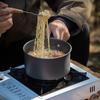 Outdoor Camping Cookware with Lid and Folding Handle Portable Camping Cook Pots Aluminum Alloy Camping Cookware