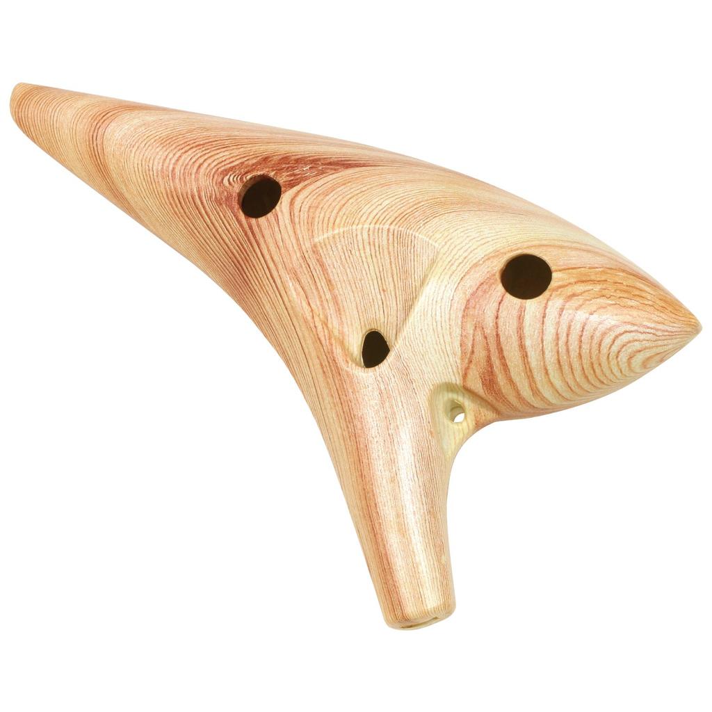 Kiktani 12-děrové dřevo Ocarina plastový řemínek Alto C s pouzdrem HX-OCARINE NAT