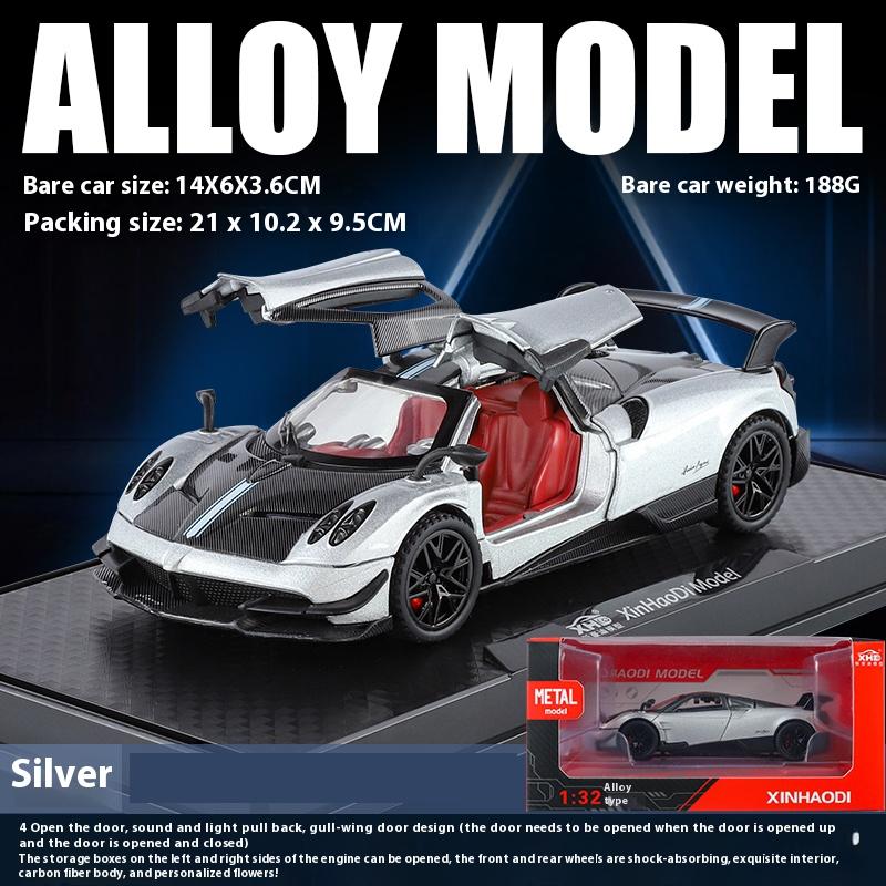 

1:32 Pagani Huaya BC Sports Car, Alloy Car Model With Sound and Lights, Children s Toy Car, Gift for Boys Over 3 Years Old