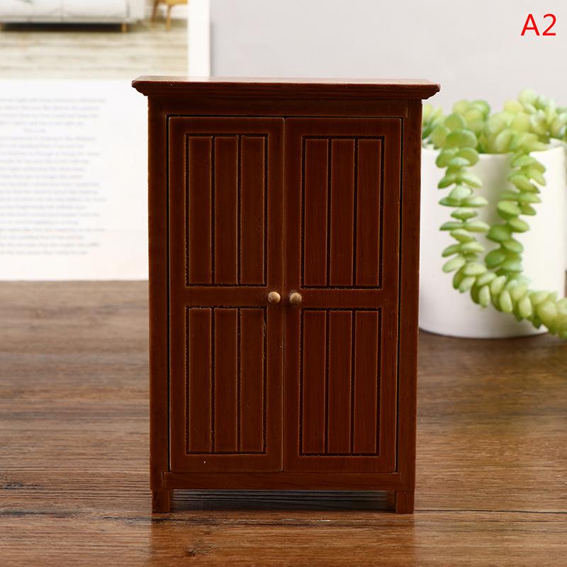 Three-door Pink Modern Wardrobe for Dolls Furniture Clothes Accessories Toys for Girls Baby Toy