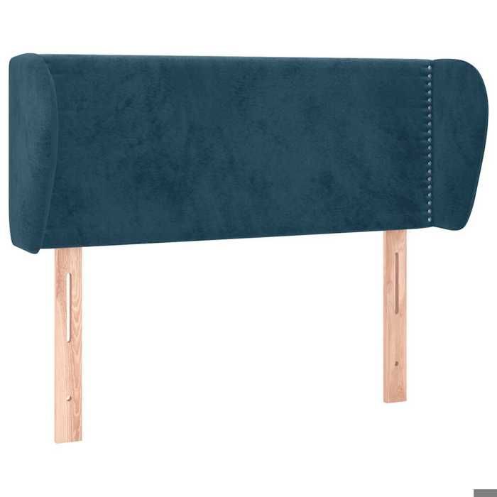 Maison Exclusive - Tête de lit avec oreilles Bleu foncé 103x23x78/88 cm Velours