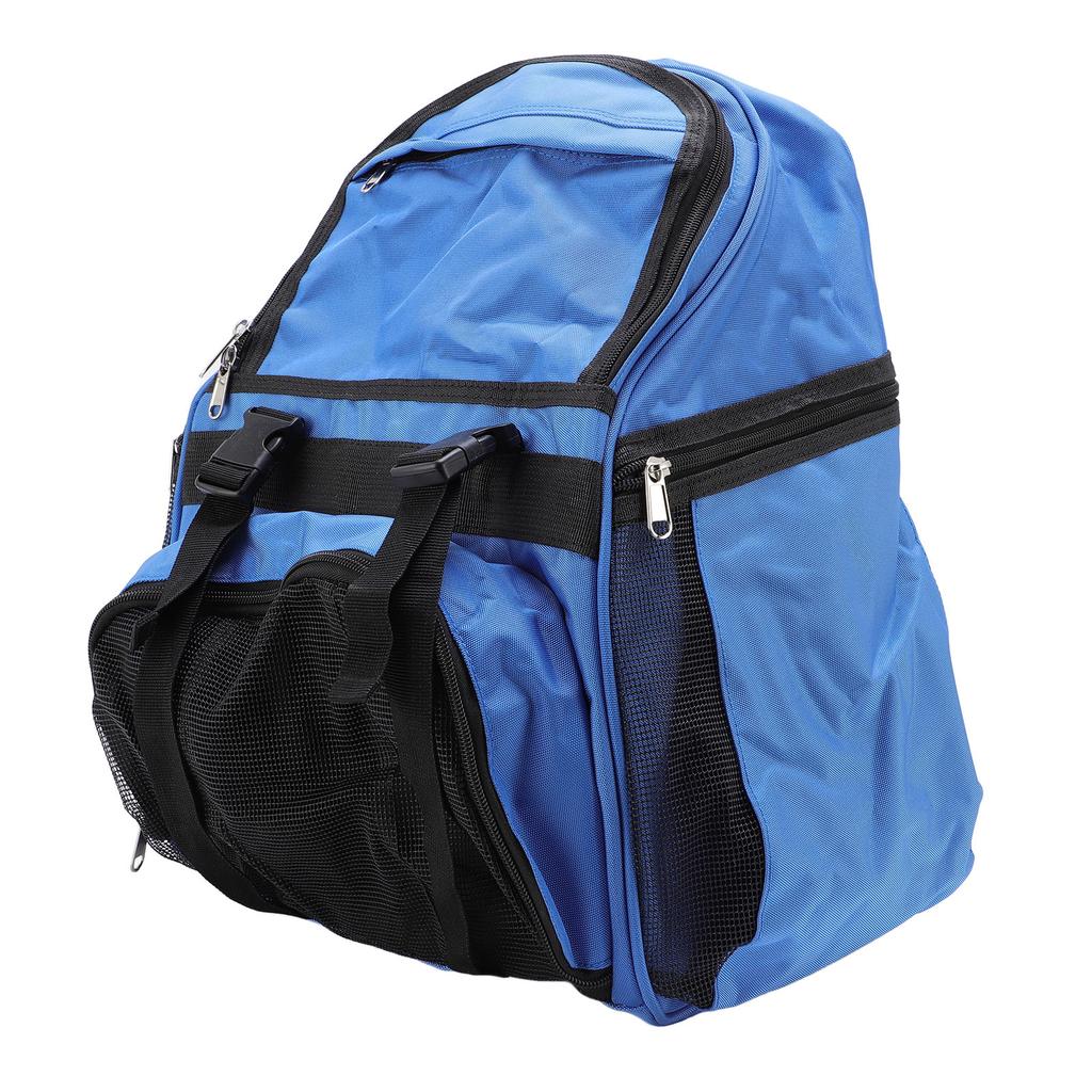 Large Capacity Backpack Oxford Cloth Sports Equipment Tool Bag for Football Basketball Clothing Towel Blue