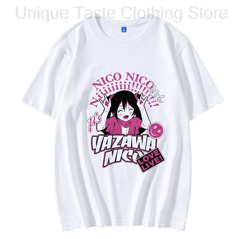 

Anime LoveLive T Shirt Nico Yazawa Cute Cartoon Print Tshirt Harajuku Fashion Unisex Women Summer Cotton Short Sleeve Tee Tops S