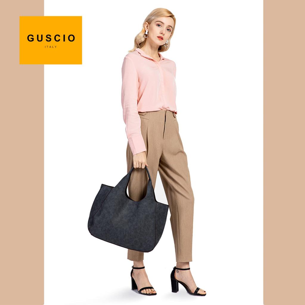 Magazine product 3WAY tote bag x shoulder set PU leather lightweight large capacity A4 compatible ladies 120486 [Guscio Basic] bag-in-bag (dark gray)