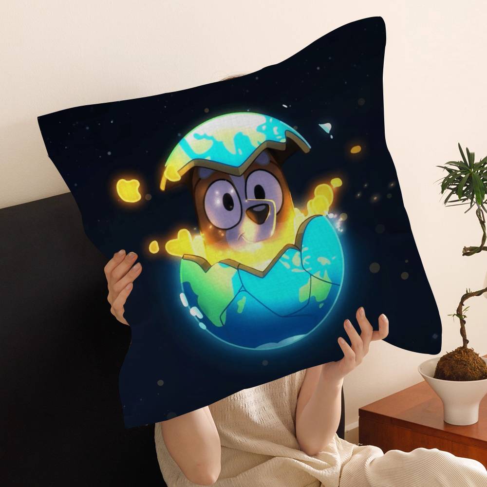 Süß-B-B-Blueys-S Cartoon Kissen Kissenbezug Kissenhülle Wohnzimmer Sofa Heimdekoration Personalisiert