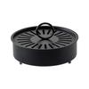 Fireproof Wrought Iron Mosquito Coil Holder with Lid - Creative Carbon Steel Ash-Catcher