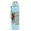 1PC God Jesus Rose Text 750ml Color Plastic Sports Water Bottle Leakproof Flip Straw Lid Suitable for Sports Office Home Use