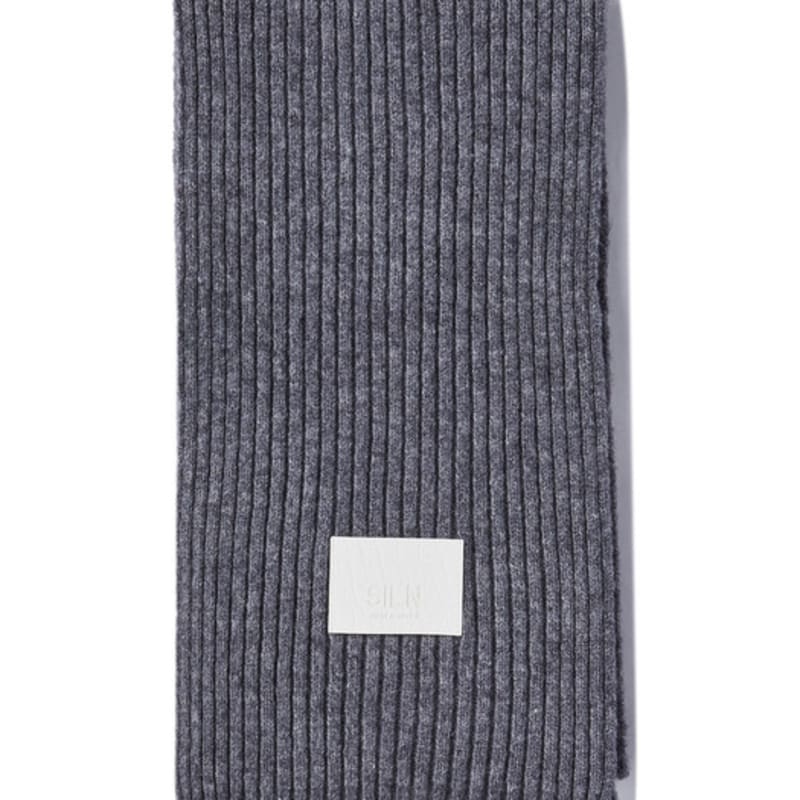 SILN knitted muffler (MELANGE GREY)