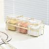 Kitchen Compartment Spice Storage Box, Wall Mounted Iron Seasoning Box, Simple and Transparent, Made of PET Material