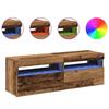 VidaXL TV Furniture with LED Lights 2 Pcs Old Wood Engineered Wood, TV Stand, Media Unit, TV Console, Cabinet 856310