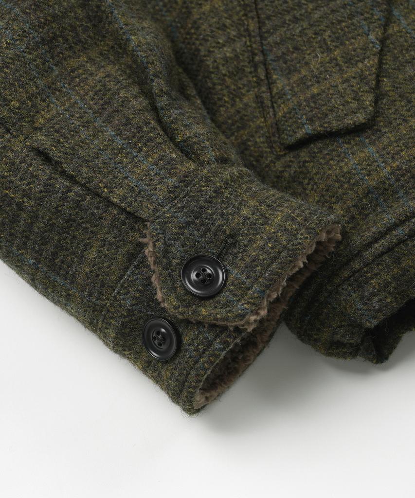 Frizmworks Fluffy Wool Harrington Jacket _ Seaweed