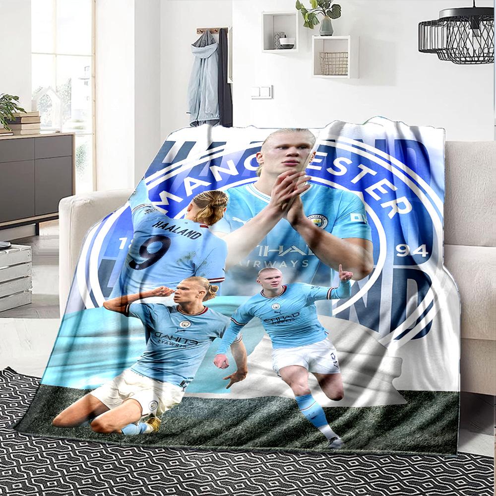 1pc Haaland11 Blanket, Gift, for Men and Women, Soft Blanket, Good for Sofa Bed Couch Travel, Lightweight Flannel Blanket