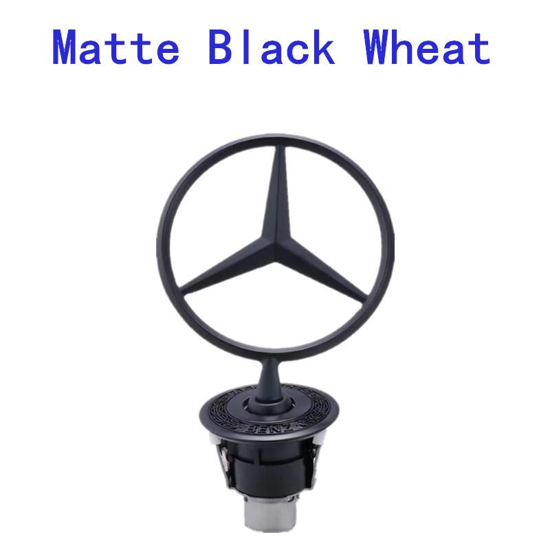 BWD1 Hot 2026 New For Benz 44mm 3D Metal Blue Chrome Star Bonnet Hood Emblem For Mercedes Benz W124 W212 W204 W205 W210 W220 W221 A18