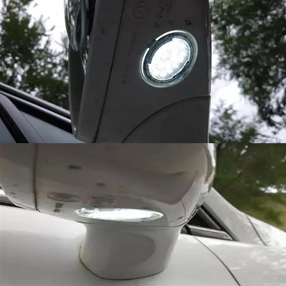 For Ford F150 Mondeo Mk5 Mustang Edge Explorer Expedition Flex 2Pcs LED Canbus No Error Side Mirror Puddle Lights 6000K White