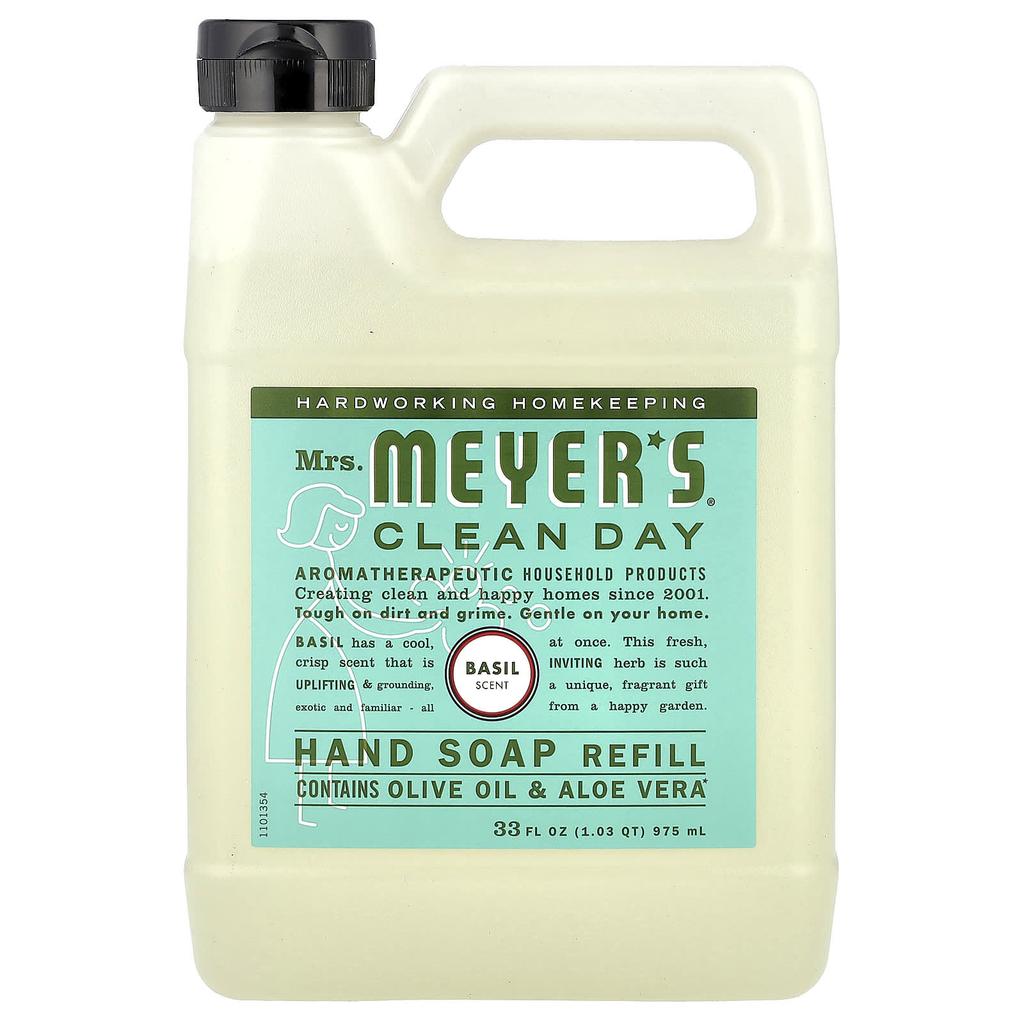 Mrs. Meyers Clean Day Handseife Nachfüllung, Basilikum, 975 ml(33 fl oz)