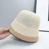 Japanese-style Foldable Fisherman Hat for Women, Korean Version Sun Protection Hat, Simple Color-blocking Milk Silk Woven Bucket Hat