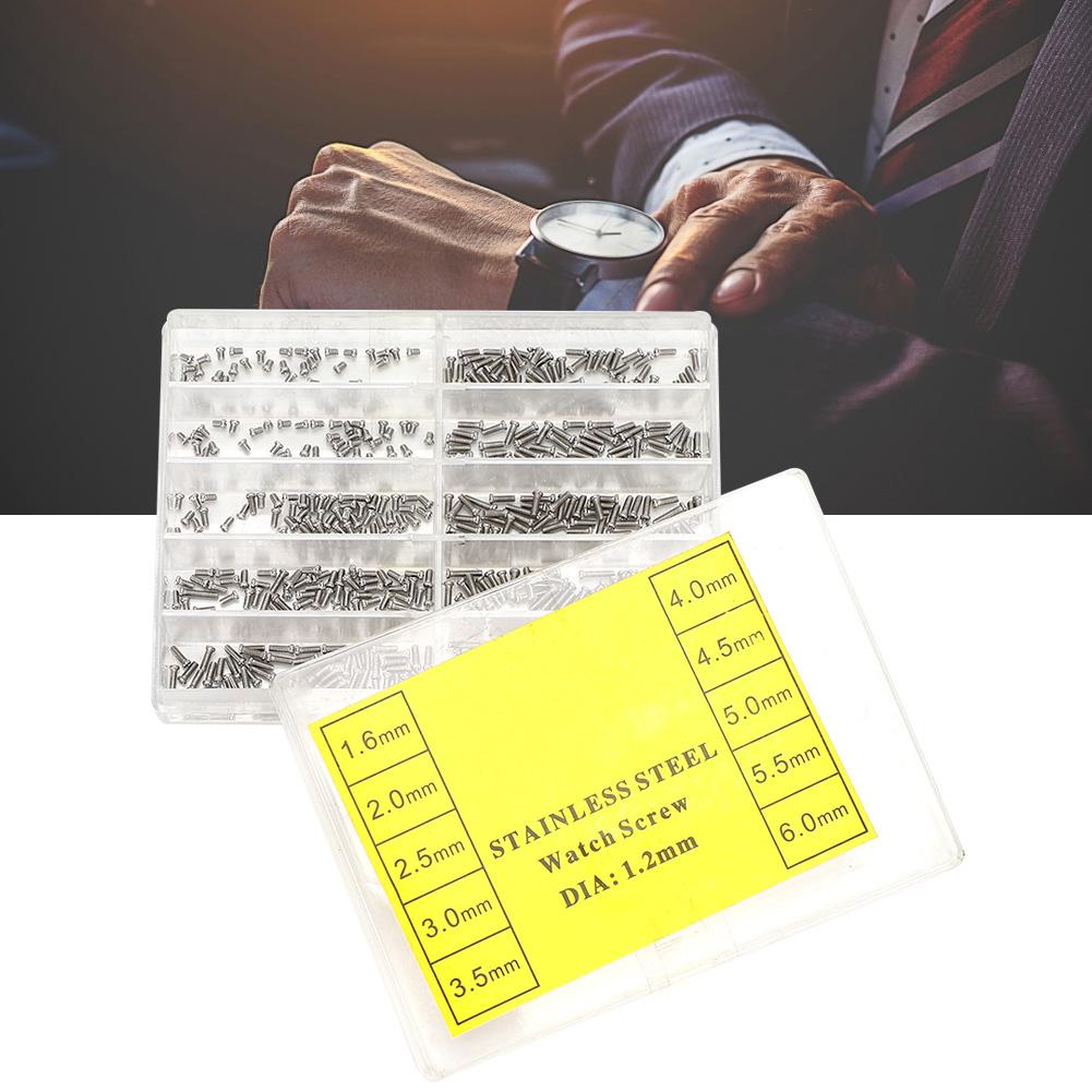 1.2mm Metal Glasses Watch Repair Clock Screw Repairing Tool Accessory with Box