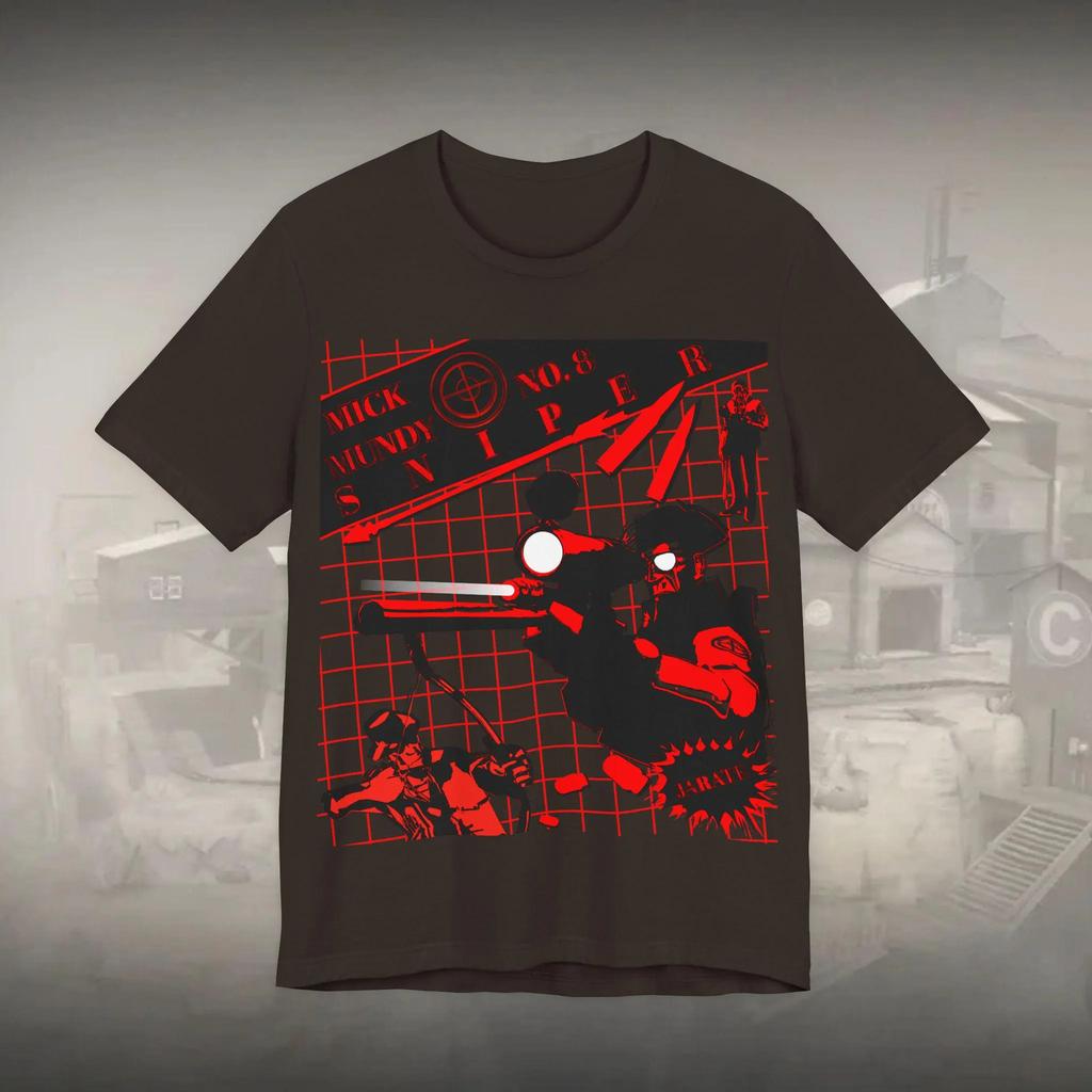 TF2 Sniper Shirt Street Style Mens Casual TShirt Couples AllSeason Streetwear Shirt Vintage T Shirt Oversized T Shirt