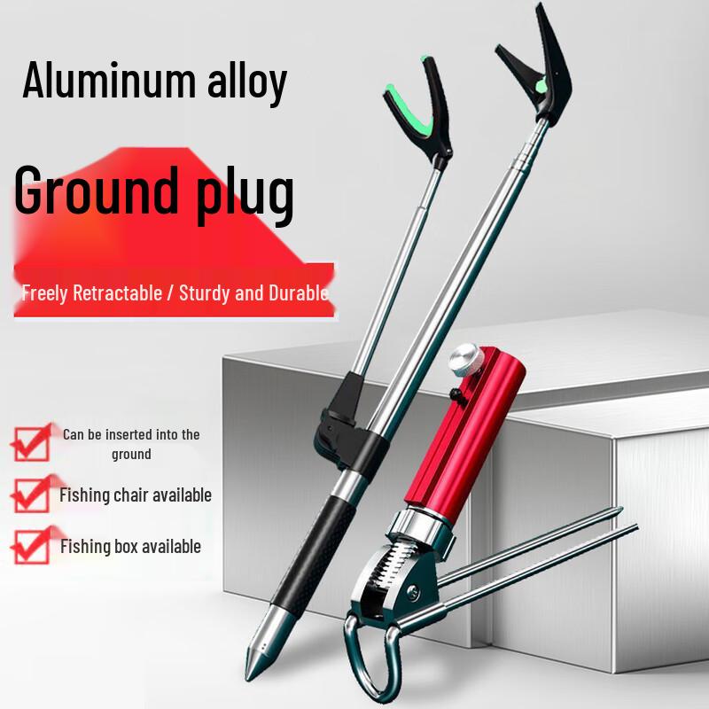 

God Shark Stainless Steel Detachable Fishing Rod Holder with Ground Insert