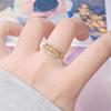 S925 Sterling Silver Natural Citrine Ring Women'S Premium Sense Row Diamond Treasure Jewelry Index Finger Ring