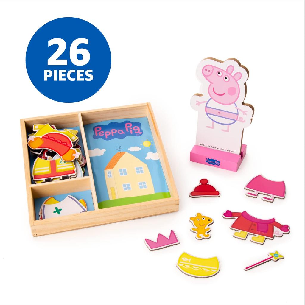 Peppa Pig Magnetic Wood Dress Up Puzzle (25 Piece)