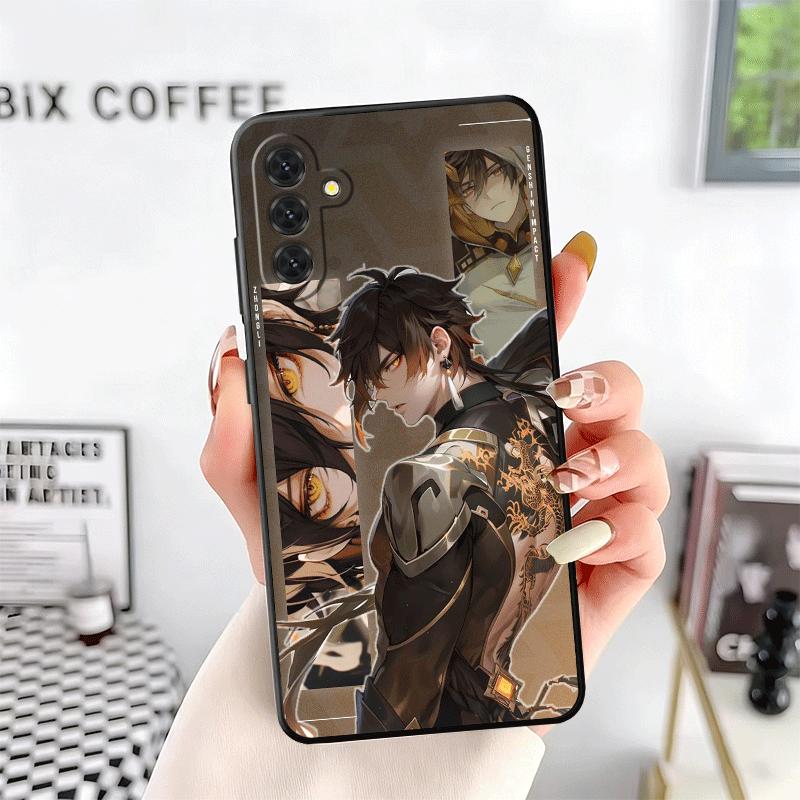 Genshin Impact Zhongli Soft Phone Case for Samsung A17 A37 A57 A16 A26 A36 A56 A15 A25 A35 A55 A14 A24 A34 A54 A13 A23 A33 A53 A