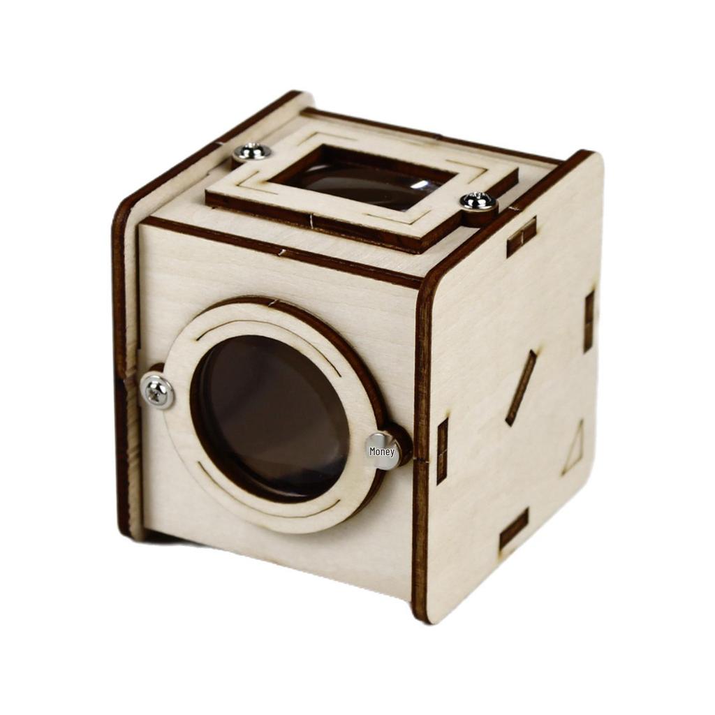 Wooden Waist-Level Viewfinder for Optical Experimentation: Science Teaching Aid for Reflection and Projection