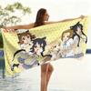 VIKAMA K-ON! Girl Fresh Yellow Beach Towel Quick-drying Super Absorbent Suitable for Beach Vacation Pool Summer Gift for Friends