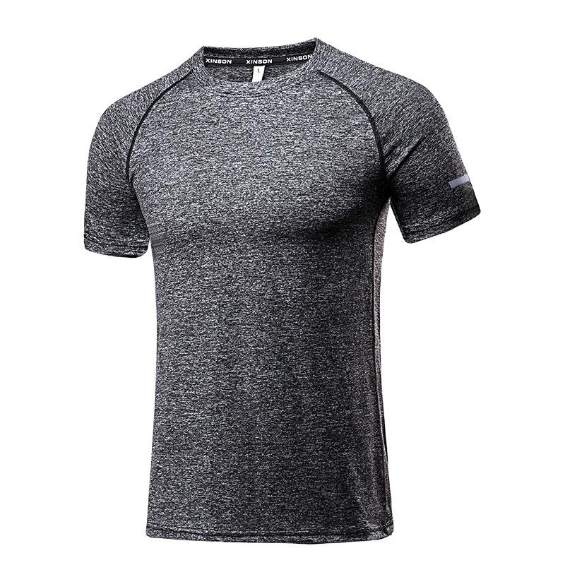 CANGHPGIN Schnelltrocknendes kurzärmliges Sport-T-Shirt für Herren, Fitness, atmungsaktiv, schweißableitend, Größe M-4XL