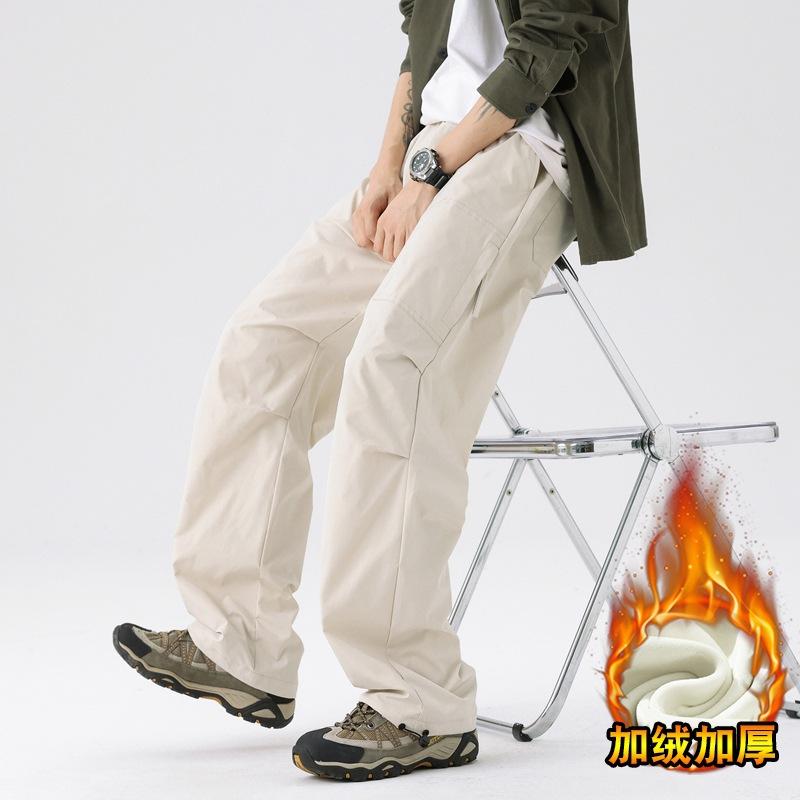 Army green paratrooper overalls men's spring and autumn waterproof and windproof loose casual mountaineering charging pants