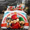 3D Printed Anime Chipmunks Alvin Bedding Set Boys Girls Twin Queen Size Duvet Cover Pillowcase Bed Kids Adult Home Textileextile