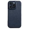 For iPhone 16 Pro Max Case Solid Color Cloth Texture Hard PC Phone Cover