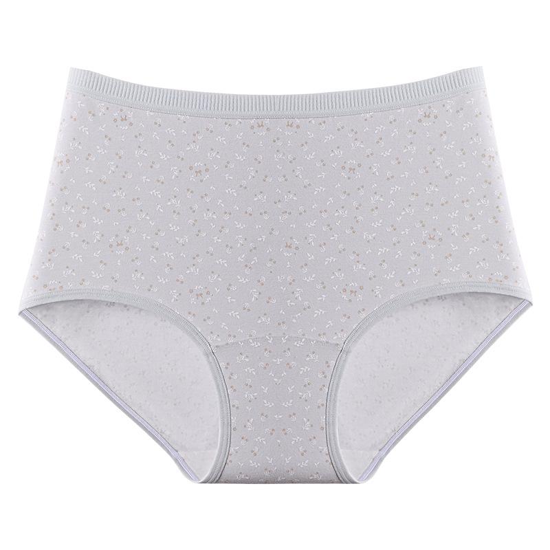 Damer Vår och Höst Vackert Mönster Ren Bomull Spårlös 5A Botten Hög Midja Trosor