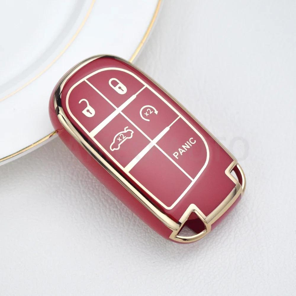 For Jeep Grand Cherokee Chrysler 300C Renegade FIAT Freemont Dodge Ram 1500 Challenger Dart TPU Car Remote Key Case Cover