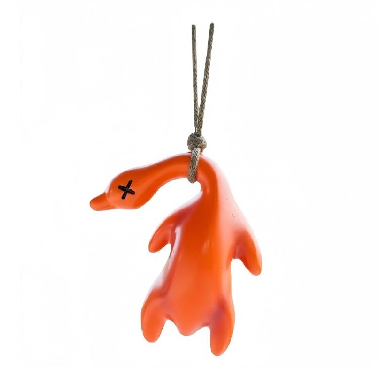 

White Duck Rearview Mirror Pendant with Fun Color Changing in Sunlight Suitable for Car Decoration Reactive Eye Catching 1