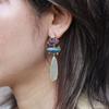 High-quality New Natural Stone, European, American and French Old Money Feng Shui Drop Earrings, Stud Earrings, Designer Popular Jewelry Earrings.