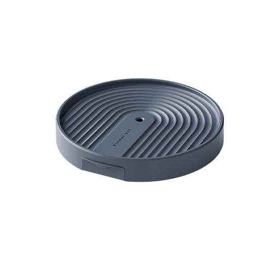 

Rolling Plant Caddy Round Planter Tray with Hidden Drain Reservoir Plant Pot Tray with Brake Wheels for Indoor Outdoor Use XS серый