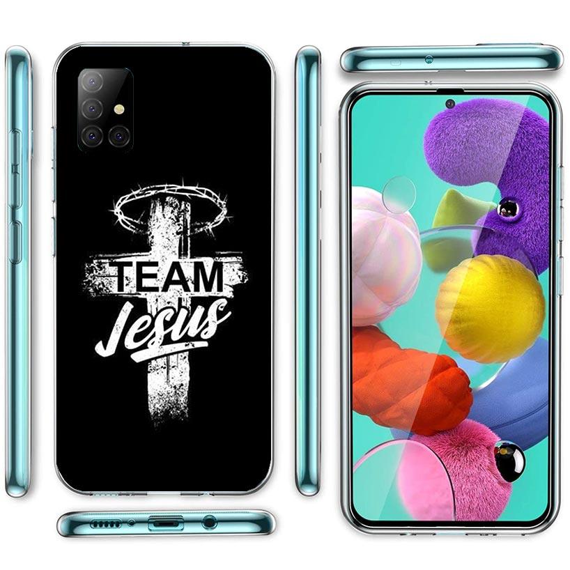 God Jesus Pray Cross Case Phone Cover for Samsung Galaxy A52 A51 A50 A42 A32 A22 A12 A02S A72 A71 A70 A41 A31 A21S A40 A30S A20E