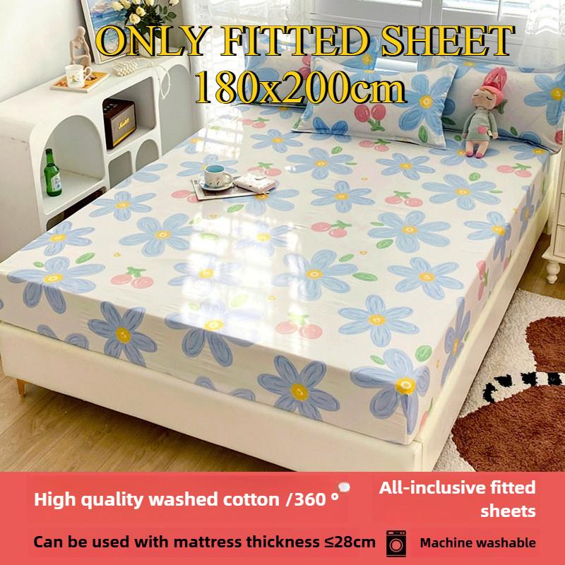 Sábana Bajera No se decolora No hace bolitas Sábana de una pieza Antideslizante Multiespecificación Ropa de Cama Cubrecama Protector