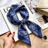 Autumn and winter Maillard cashew square scarf silk scarf women's shirt versatile neck small scarf tied hair decorative scarf