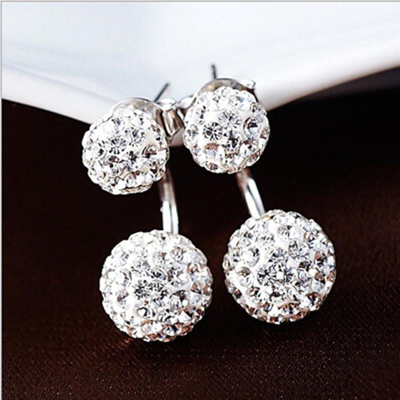 

Женские серьги-гвоздики с подвеской сзади