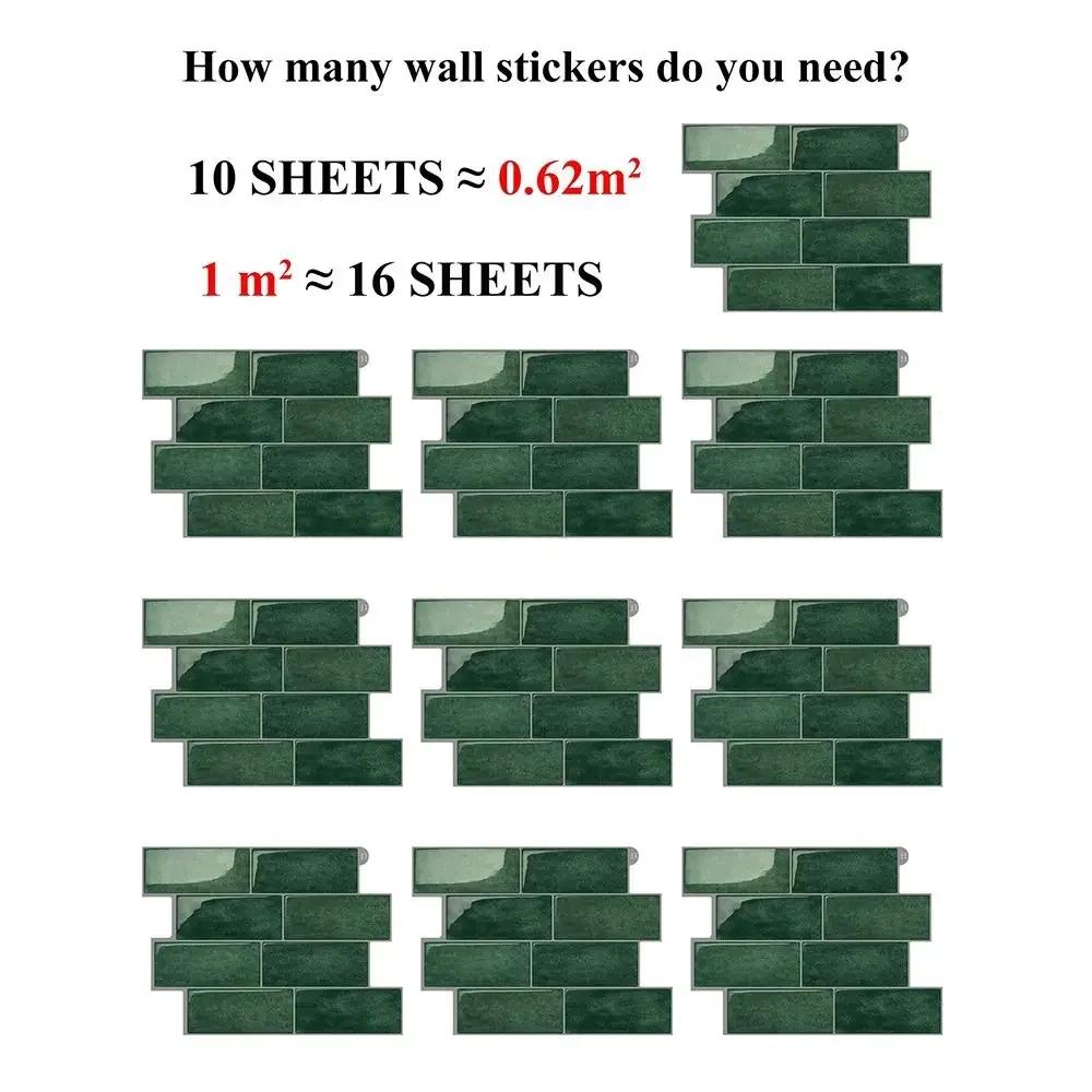 1Pcs New Self-adhesive 3D Wall Tile PVC DIY Wall Sticker Multifunction Waterproof Peel and Stick Wallpaper Home Decor