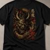 Oni Dragon Samurai Shirt Japan Vintage Anime T Shirt Design Anime Streetwear Unisex Graphic Tee Streetwear Tee Gift for Him Her Dragon Png