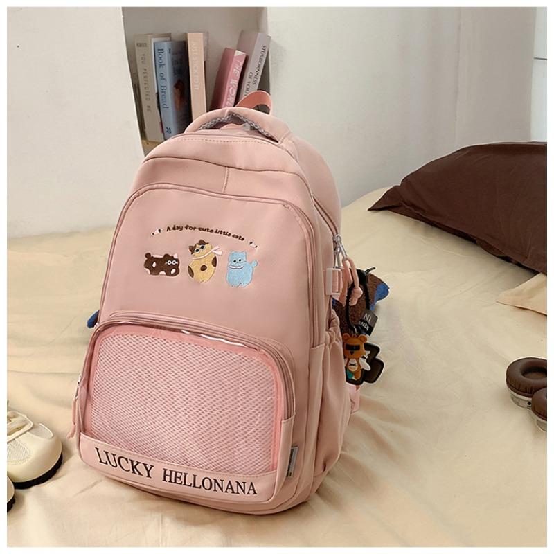 New high-value, fresh, sweet and cute animal backpack, lightweight spring outing for junior and high school students, and large-capacity backpack.