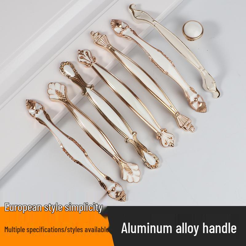 European Ivory White Nordic Cabinet Handle - Modern Simple Design for Kitchen, Drawer, Wardrobe, and Doors