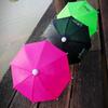 Printed Biker Small Umbrella Delivery Man Mini Cell Phone Sunshade