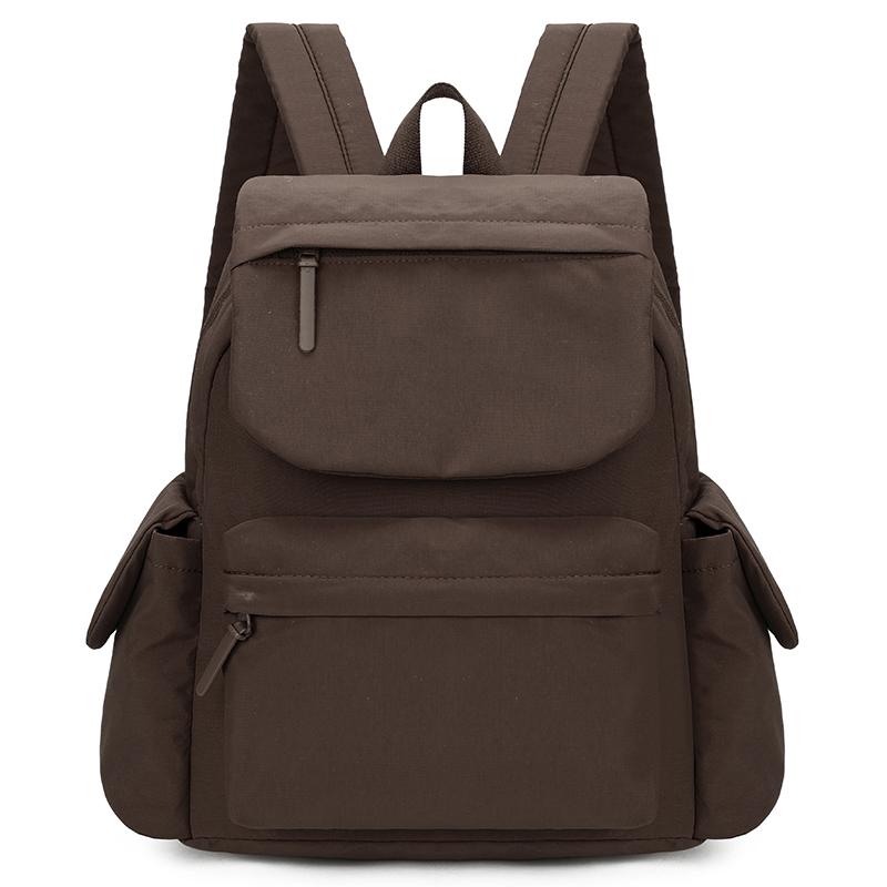 Sac à dos de couleur unie Léger Grande capacité pour unisexe