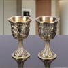 Light Luxury Engraved Bronze Wine Goblet – Vintage High Foot White Wine Glass for Home, Party & Bar